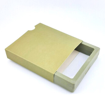 Ювелирная упаковка для украшений + подарочный пакет 9х9х2 см 1 шт. Оливковый