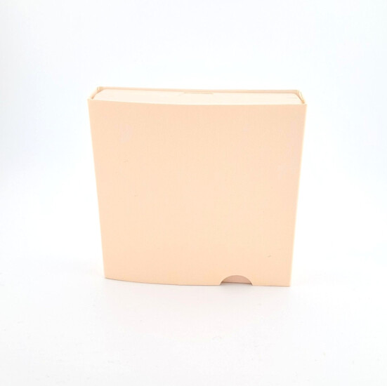 Ювелирная упаковка для украшений + подарочный пакет 9х9х2 см 1 шт. Пудровый