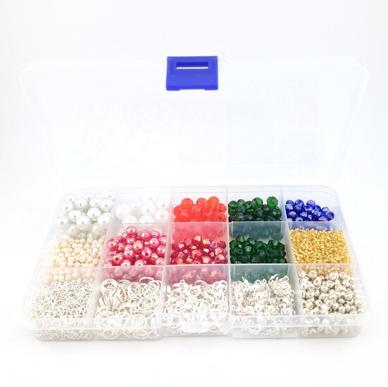 Набор Sunny Rays для изготовления украшений бусины и фурнитура 17х10х2 см 8 цветов