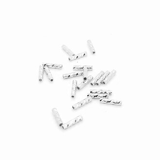 Трубки намистини роздільники позолота 7х1,5 мм Ø 0,8 мм 20 шт. Біле Золото