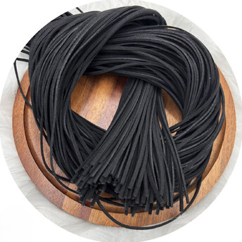 Шнур замшевый Плоский 2,6 мм 100 см Черный