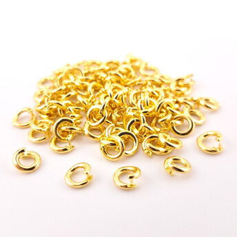 Соединительное кольцо 18К позолота 5,5х1,2 мм 5 шт. Золото