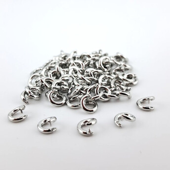 Соединительное кольцо 18К позолота 5,5х1,2 мм 5 шт. Белое золото