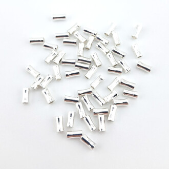 Бусины Lux трубочки позолота 1,8х4,4 мм 10 шт. Серебро