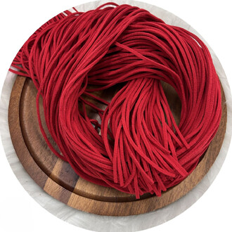 Шнур замшевый Плоский 2,6 мм 100 см Красный