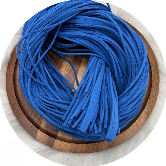 Шнур замшевый Плоский 2,6 мм 100 см Синий