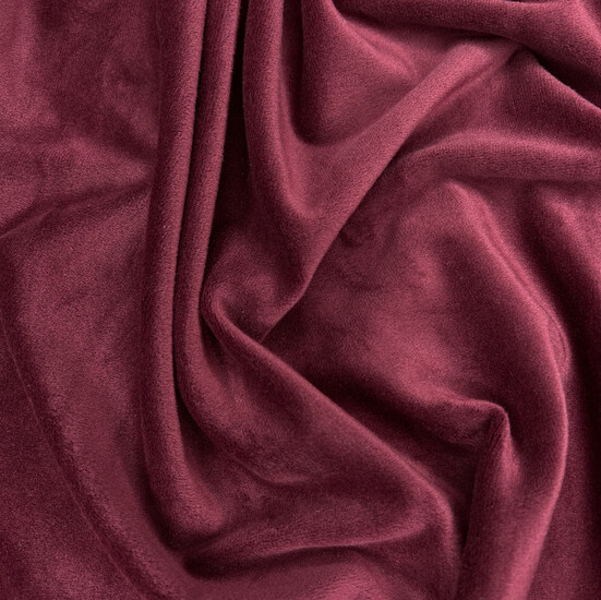 Ткань велюр стрейч LuxFabric 220 г/м² 1,50 м Бордовый темный