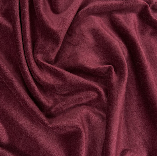 Ткань велюр стрейч LuxFabric 220 г/м² 1,50 м Бордовый темный