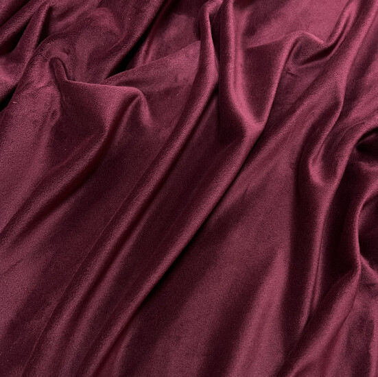 Ткань велюр стрейч LuxFabric 220 г/м² 1,50 м Бордовый темный