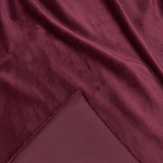Ткань велюр стрейч LuxFabric 220 г/м² 1,50 м Бордовый темный
