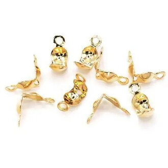 Каллоты из нерж.стали 8х4 мм ±20 шт. Золотистый