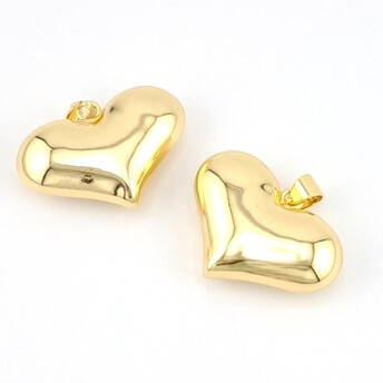 Кулон Dolce Heart медный 18К позолота 36х37 мм 1 шт. Золото