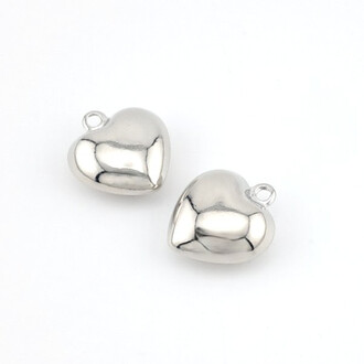 Кулон Air Heart медный позолота 23х20 мм 1 шт. Белое золото