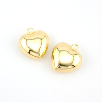 Кулон Air Heart медный 18К позолота 23х20 мм 1 шт. Золото