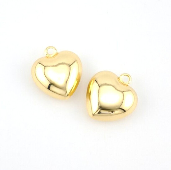 Кулон Air Heart медный 18К позолота 23х20 мм 1 шт. Золото