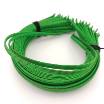 Уценка!!! Основа для ободка с атласной лентой 5 мм 1 шт. Зеленый