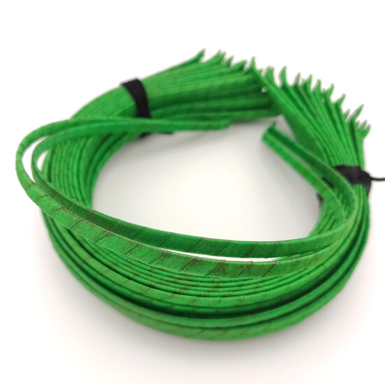 Уценка!!! Основа для ободка с атласной лентой 5 мм 1 шт. Зеленый