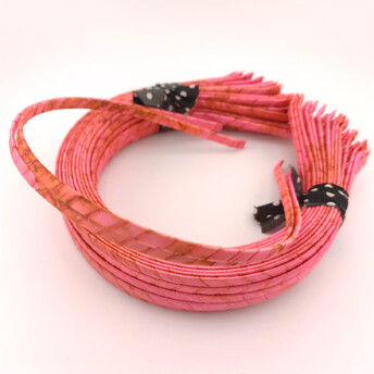 Уценка!!! Основа для ободка с атласной лентой 5 мм 1 шт. Розовый