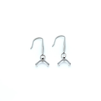 Швензы для серьг Капля из нержавеющей стали (316) 12х4,5х30 мм 1 пара Платина