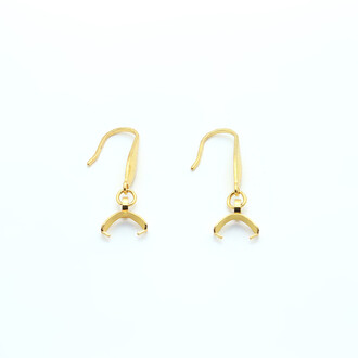 Швензы для серьг Капля из нержавеющей стали (316) 12х4,5х30 мм 1 пара Золотистый