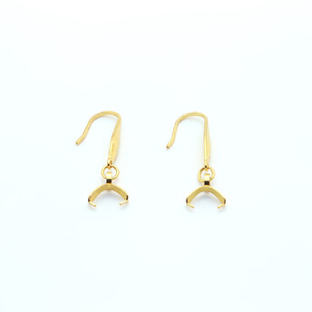 Швензы для серьг Капля из нержавеющей стали (316) 12х4,5х30 мм 1 пара Золотистый