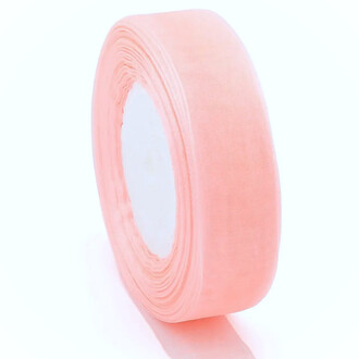 Лента органза 2,5 см Персиково-розовый 1 рулон +-45 м