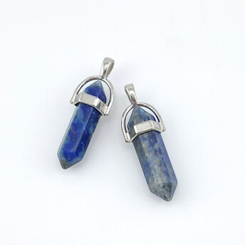 Кулон кристалл Содалит 41х8 мм 1 шт.