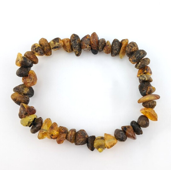 Браслет сколы крошка Янтарь 6-12 мм 20 см 1 шт.