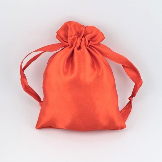 Подарочный мешочек из атласа 9х13 см (+-5 мм) 1 шт. Красный