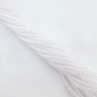 Бусины Шпинель матовые 2 мм Ø 0,5 мм 190 шт. нить 36 см Белый