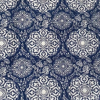 Ткань 55% лен 45% хлопок 180 г/м² 1,5 м 1 м принт Hydrangea blue and white