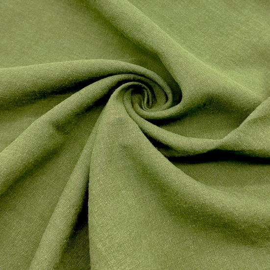 Ткань 55% лен 45% хлопок 180 г/м2 1,5 м 1 м Хаки