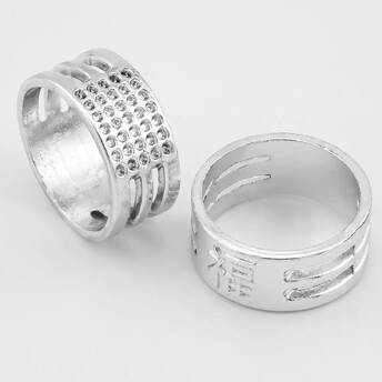 Кольцо инструмент для изготовления украшений 19х9 мм 1 шт. Платина