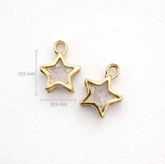Підвіска метал Stardust Charm 10,5х13,5 мм 1 шт. Прозорий