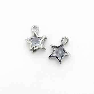 Підвіска метал Stardust Charm 10,5х13,5 мм 1 шт. Прозорий