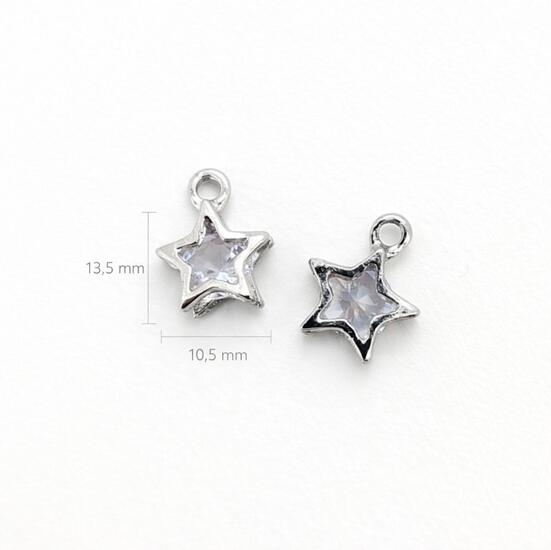 Підвіска метал Stardust Charm 10,5х13,5 мм 1 шт. Прозорий