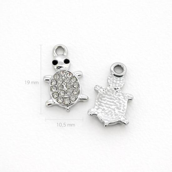 Підвіска метал Lucky Turtle 10,5х19 мм 1 шт. Срібний