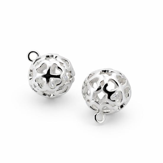 Підвіска метал Love Pendant 11х13,5 мм 1 шт. Сріблястий