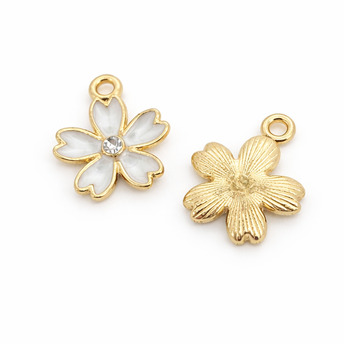Підвіска метал Квіточка 14х16 мм 1 шт. Білий