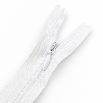 Застежка-молния потайная неразъемная №3 36 см 1 шт Белый