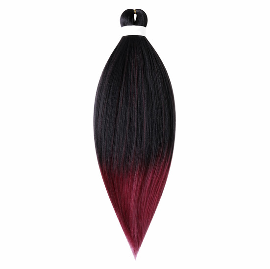 Канекалон Easy Braid омбре двухцветный 65 см 90 г Черно-бордовый T1B/900#