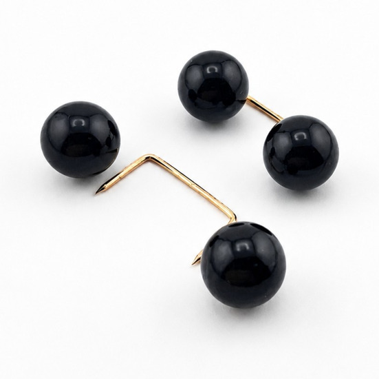 Брошь Pearl Duet для одежды 31 мм 1 шт. Черный
