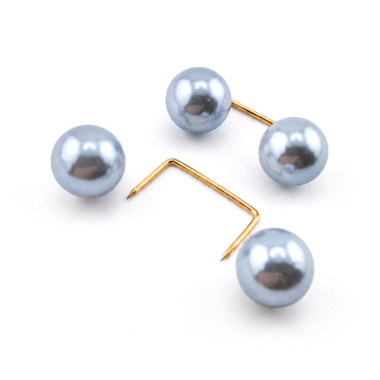 Брошь Pearl Duet для одежды 31 мм 1 шт. Серый