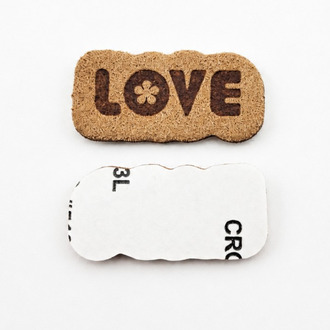 Аплікація замшева Love самоклеюча 29х14 мм 1 шт. Коричневий