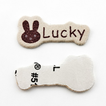 Аппликация замшевая Lucky самоклеющаяся 30х14 мм 1 шт. Бежевый