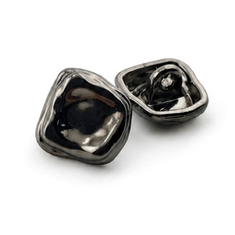 Пуговица Rounded Square LuxFabric на ножке металл 10х10,5 мм 1 шт. Черный никель