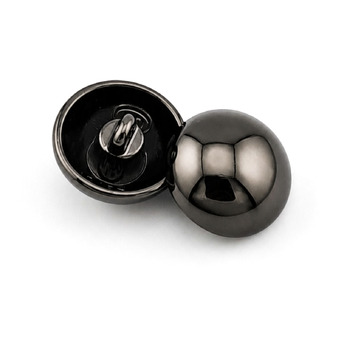 Гудзик Round Dome LuxFabric на ніжці метал 12 мм 1 шт. Чорний нікель