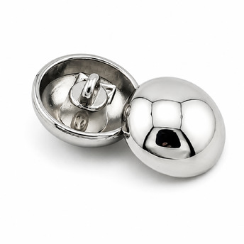 Гудзик Round Dome LuxFabric на ніжці метал 12 мм 1 шт. Платина
