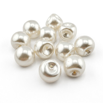 Гудзик Pearl Glow пластик 9,5 мм 1 шт. Білий