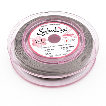 Ювелірний трос SakuLux (Flexy7) Японія 0,50 мм 1 м Платина